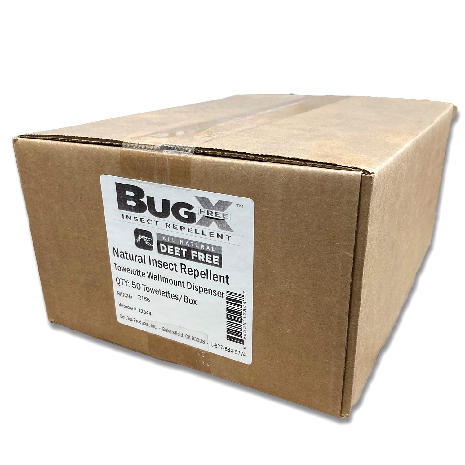 BugX FREE Natural Insect Repellent Towelette, Wallmount Dispenser, 50/Box - Image 2