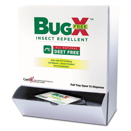 BugX FREE Natural Insect Repellent Towelette, Wallmount Dispenser, 50/Box - Image 3