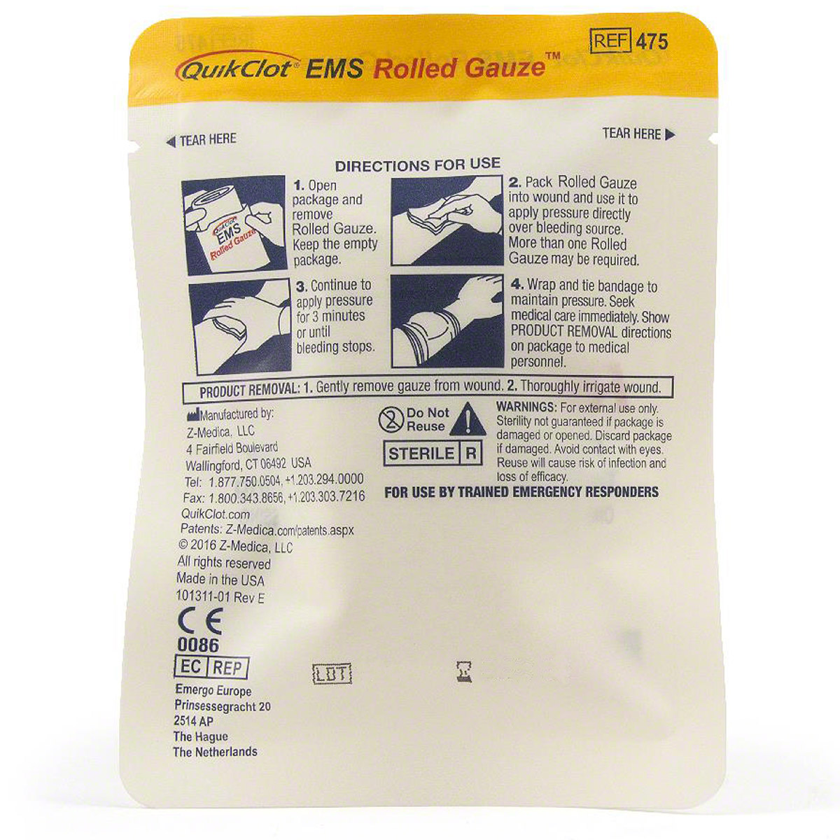 QuikClot EMS Rolled Gauze, 3" x 48" - Image 2