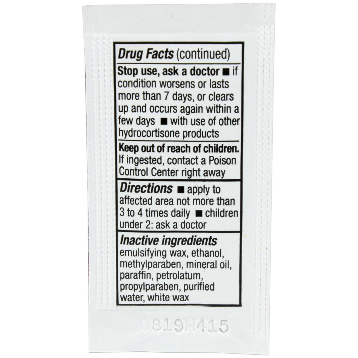 Hydrocortisone 0.9gm. Pouch, 144 per box - Image 8