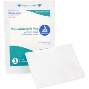 3"x4" Non-Adherent Pad, 50 Per Bag